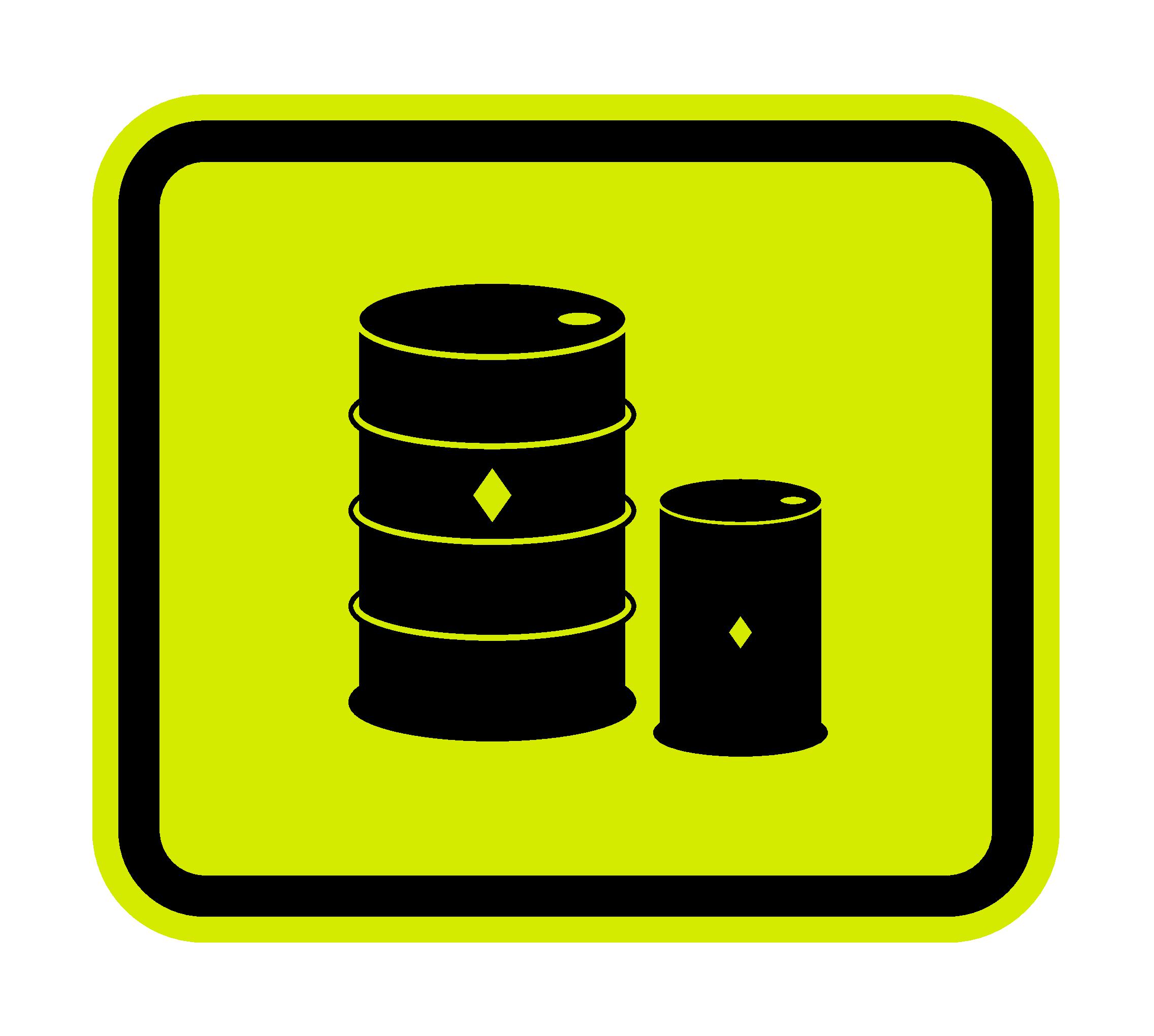 Black and yellow illustration of chemical drums to illustrate What are the Requirements for Chemical Labels Precision Label Products Can Help!